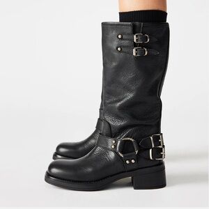 Steve Madden Leather Moto Boots